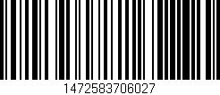 Código de barras (EAN, GTIN, SKU, ISBN): '1472583706027'