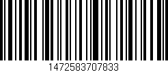 Código de barras (EAN, GTIN, SKU, ISBN): '1472583707833'