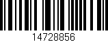 Código de barras (EAN, GTIN, SKU, ISBN): '14728856'