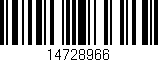 Código de barras (EAN, GTIN, SKU, ISBN): '14728966'