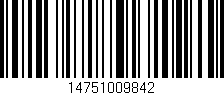 Código de barras (EAN, GTIN, SKU, ISBN): '14751009842'