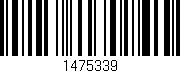 Código de barras (EAN, GTIN, SKU, ISBN): '1475339'