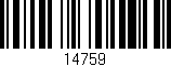 Código de barras (EAN, GTIN, SKU, ISBN): '14759'