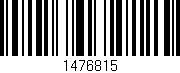 Código de barras (EAN, GTIN, SKU, ISBN): '1476815'