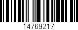Código de barras (EAN, GTIN, SKU, ISBN): '14769217'