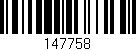 Código de barras (EAN, GTIN, SKU, ISBN): '147758'