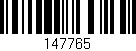 Código de barras (EAN, GTIN, SKU, ISBN): '147765'