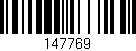Código de barras (EAN, GTIN, SKU, ISBN): '147769'