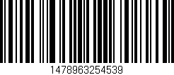Código de barras (EAN, GTIN, SKU, ISBN): '1478963254539'