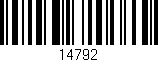 Código de barras (EAN, GTIN, SKU, ISBN): '14792'