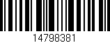 Código de barras (EAN, GTIN, SKU, ISBN): '14798381'
