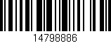 Código de barras (EAN, GTIN, SKU, ISBN): '14798886'