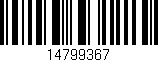 Código de barras (EAN, GTIN, SKU, ISBN): '14799367'
