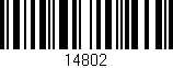 Código de barras (EAN, GTIN, SKU, ISBN): '14802'