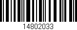 Código de barras (EAN, GTIN, SKU, ISBN): '14802033'