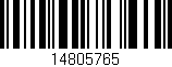 Código de barras (EAN, GTIN, SKU, ISBN): '14805765'