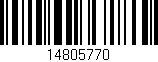 Código de barras (EAN, GTIN, SKU, ISBN): '14805770'