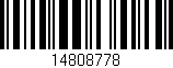 Código de barras (EAN, GTIN, SKU, ISBN): '14808778'