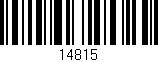 Código de barras (EAN, GTIN, SKU, ISBN): '14815'