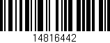 Código de barras (EAN, GTIN, SKU, ISBN): '14816442'