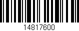 Código de barras (EAN, GTIN, SKU, ISBN): '14817600'
