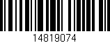 Código de barras (EAN, GTIN, SKU, ISBN): '14819074'