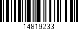 Código de barras (EAN, GTIN, SKU, ISBN): '14819233'