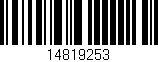 Código de barras (EAN, GTIN, SKU, ISBN): '14819253'