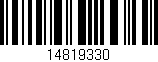Código de barras (EAN, GTIN, SKU, ISBN): '14819330'