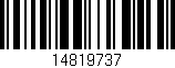 Código de barras (EAN, GTIN, SKU, ISBN): '14819737'