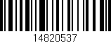 Código de barras (EAN, GTIN, SKU, ISBN): '14820537'