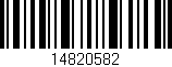 Código de barras (EAN, GTIN, SKU, ISBN): '14820582'