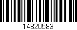 Código de barras (EAN, GTIN, SKU, ISBN): '14820583'