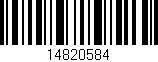 Código de barras (EAN, GTIN, SKU, ISBN): '14820584'