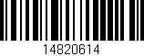 Código de barras (EAN, GTIN, SKU, ISBN): '14820614'