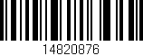 Código de barras (EAN, GTIN, SKU, ISBN): '14820876'