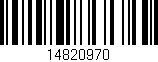 Código de barras (EAN, GTIN, SKU, ISBN): '14820970'