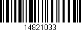 Código de barras (EAN, GTIN, SKU, ISBN): '14821033'