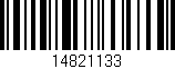 Código de barras (EAN, GTIN, SKU, ISBN): '14821133'
