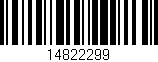 Código de barras (EAN, GTIN, SKU, ISBN): '14822299'
