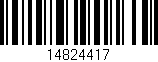 Código de barras (EAN, GTIN, SKU, ISBN): '14824417'