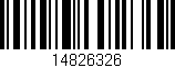 Código de barras (EAN, GTIN, SKU, ISBN): '14826326'