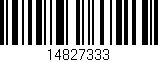Código de barras (EAN, GTIN, SKU, ISBN): '14827333'