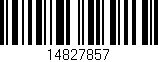 Código de barras (EAN, GTIN, SKU, ISBN): '14827857'