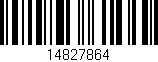 Código de barras (EAN, GTIN, SKU, ISBN): '14827864'