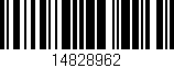 Código de barras (EAN, GTIN, SKU, ISBN): '14828962'