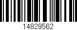 Código de barras (EAN, GTIN, SKU, ISBN): '14829562'
