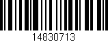 Código de barras (EAN, GTIN, SKU, ISBN): '14830713'