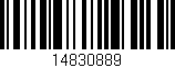 Código de barras (EAN, GTIN, SKU, ISBN): '14830889'