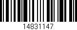 Código de barras (EAN, GTIN, SKU, ISBN): '14831147'
